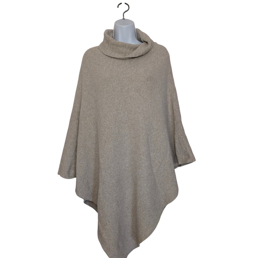 J Jill Women Sweaters, Soft Knit Turtleneck Sweater Poncho, OSFM